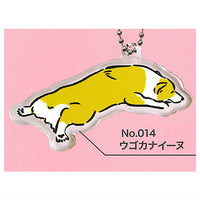 Weird dog picture book acrylic key chain [6.Ugokanaiinu]