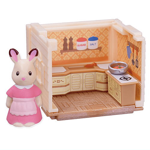 Sylvanian Families Nice room in the forest Part.4 [3.Kitchen and chocolate rabbit Mother (Terry)]