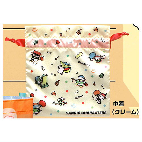 Sanrio Characters Sauna Pouch Collection [4.Kinchaku (cream)]