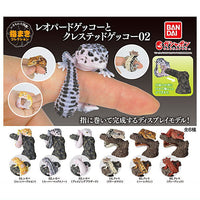 Ikimono Encyclopedia Yubimaki collection leopard gecko and crested gecko 02 [All 6 type set(Full Complete)]