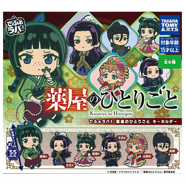 Deformed Rubber! Kusuriya no Hitorigoto Keychain  [All 6 type set(Full Complete)]