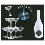 Champagne glass tower [5.White bottle A +glass]