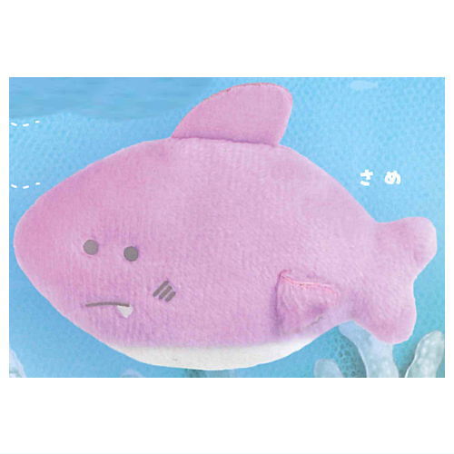 Tsuburana hitomi no Aquarium Plush Badge Marine blue [4.Shark]