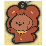 Taremimi Miyonhiki Moju Pajamas Rubber Keychain [4.Bear x Chia]