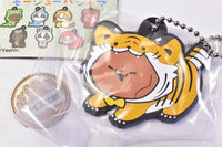 Taremimi Miyonhiki Moju Pajamas Rubber Keychain [8.Tiger x Chia]