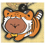 Taremimi Miyonhiki Moju Pajamas Rubber Keychain [8.Tiger x Chia]