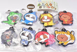 Taremimi Miyonhiki Moju Pajamas Rubber Keychain [All 8 type set (Full Complete)]