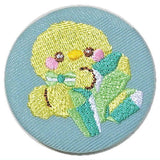 Sukuttotacchisan embroidery can badge key chain [2.Chick]