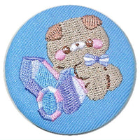 Sukuttotacchisan embroidery can badge key chain [4.Tareinusan]