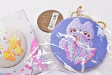 Sukuttotacchisan embroidery can badge key chain [5.Cat]