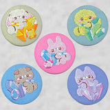 Sukuttotacchisan embroidery can badge key chain [All 5 type set(Full Complete)]