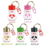 Aji panda mini bottle keychain [All 5 type set(Full Complete)]