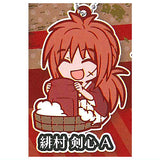 Rurouni Kenshin Meiji Kenkaku Romantan Charabanchoukou Rubber mascot [1.Kenshin Himura A]