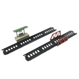 Mini Motor Train Part.5 E6 Series Komachi & Doctor Yellow [11.[Structure] (8 straight rails, iron bridge, platform, with stickers)]