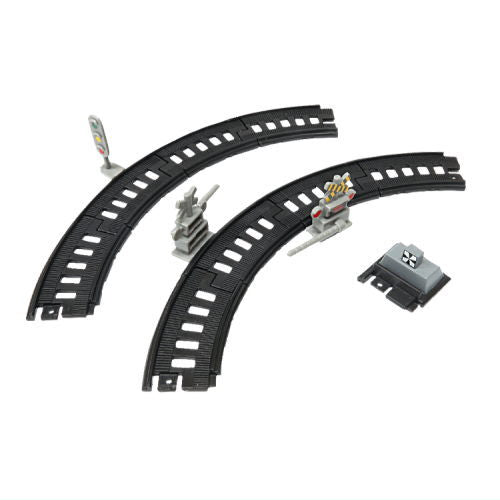 Mini Motor Train Part.5 E6 Series Komachi & Doctor Yellow [12.[Structure] (8 curved rails, railroad crossing, traffic lights, car stops, stickers included)]