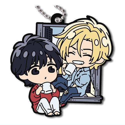 Deformed Rubber! BANANA FISH key chain [8.Ash & Eiji