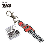 SUZUKI Motorcycle Emblem Rubber Keychain [1.GT380 (1974)]