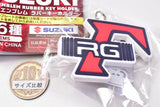 SUZUKI Motorcycle Emblem Rubber Keychain [6.RG250 Gamma (1983)]