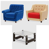 Karimoku Furniture Old Karimoku Collection Vol.3 [Assorted 3 type set (1.US4950 Blue/2.UM3400 Red x Ivory color/3.T20SLX Brown)]