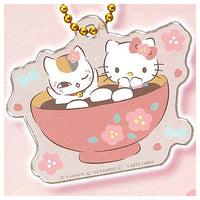 Natsume Yuujinchou Sanrio Characters Collaboration Acrylic Keychain [1.Hello Kitty x Nyanko Sensei]