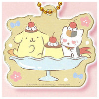 Natsume Yuujinchou Sanrio Characters Collaboration Acrylic Keychain [2.Pompompurin x Nyanko Sensei]