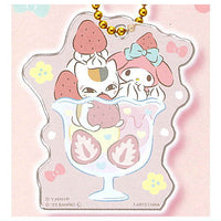 Natsume Yuujinchou Sanrio Characters Collaboration Acrylic Keychain [4.My Melody x Nyanko Sensei]