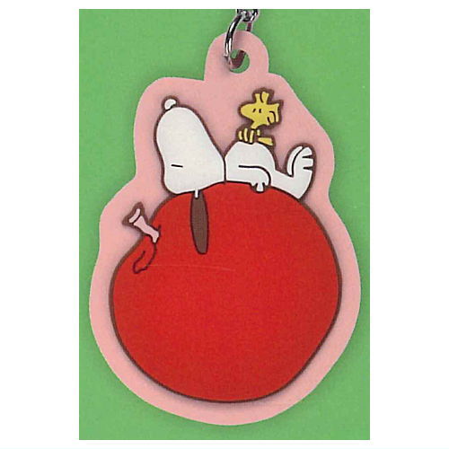 PEANUTS SNOOPY Mejirushi rubber charm Fruits ga ippai! [3.Apple]