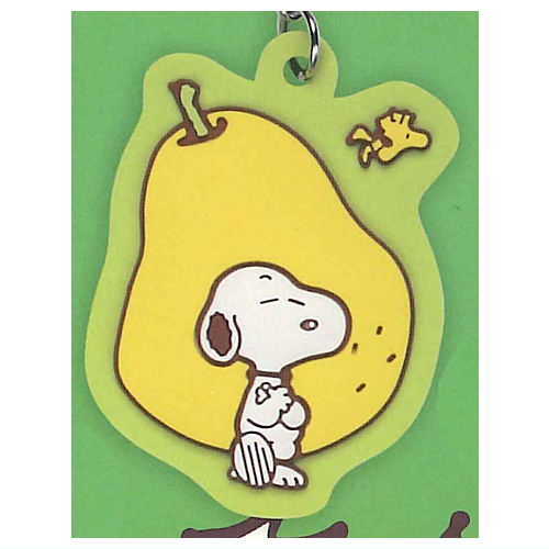 PEANUTS SNOOPY Mejirushi rubber charm Fruits ga ippai! [6.Pear]