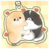 Fuwafuwa pome Popochi Acrylic Keychain [3.Hug with friend]