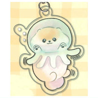 Fuwafuwa pome Popochi Acrylic Keychain [4.Popochi and jellyfish]