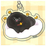 Fuwafuwa pome Popochi Acrylic Keychain [5.Friend (black)]