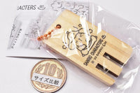 Sanrio Characters Sauna Wood Keychain [4.Pompompurin]