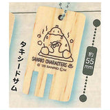 Sanrio Characters Sauna Wood Keychain [8.Tuxedo Sam]