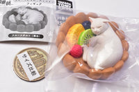 Felissimo Nekobu Sweets Nyanko Cushion Figure [2.Fruit tart (White)]