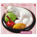 Felissimo Nekobu Sweets Nyanko Cushion Figure [3.Anmitsu (White)]