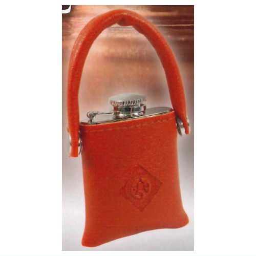 Die-cast! Hip flask mascot with case [4.Light brown]