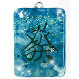 Mahjong tiles with crystal glitter ball chain [5.Hatsu]