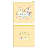 Natsume Yuujinchou Sanrio Characters Collaboration Square Pouch [2.Nyanko Sensei x Pompompurin]