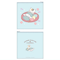 Natsume Yuujinchou Sanrio Characters Collaboration Square Pouch [3.Nyanko Sensei x Cinnamoroll]