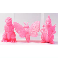 Toho Monster Godzilla Keshigomu [3.A set (pink): Godzilla, Mothra, Gigan]