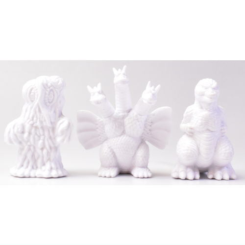 Toho Monster Godzilla Keshigomu [5.B set (white): Hedorah, King Ghidorah, Godzilla]