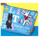Gaspard and Lisa Alphabet Design Pouch Collection [5.Pouch with gusset (blue)
?]