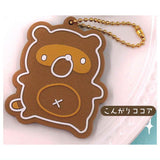 Mannatanuki Cookie Rubber Ball Chain [5.Kongari cocoa]