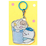San-X All Stars Pukkuri Clear Mejirushi Charm [4.Mamegoma]