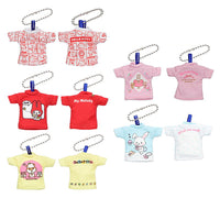 Sanrio Characters Mini T-shirt Keychain [All 5 type set (Full Complete)]