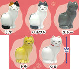 Hokkori cat-shaped single flower vase [All 5 type set (Full Complete)]