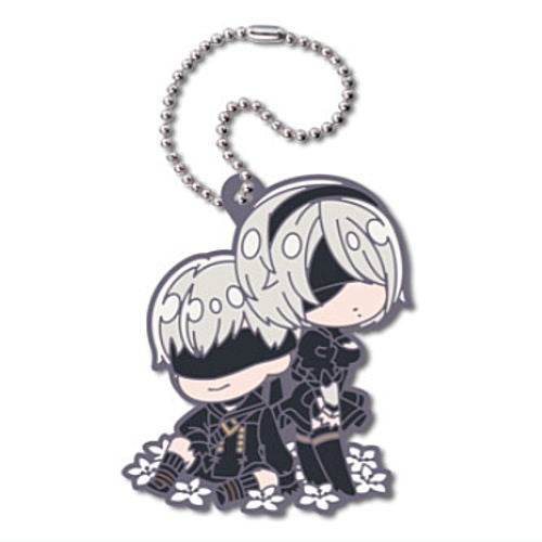 Deformed Rubber! NieR:Automata Ver1.1a Keychain [8.2B/9S]