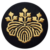 Busho kamon embroidered tin badge [2.Hideyoshi Toyotomi]