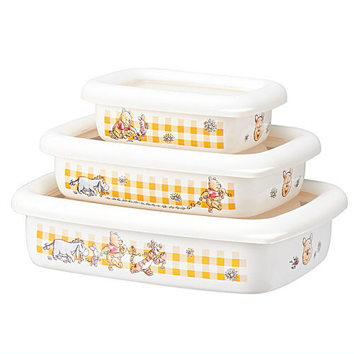 FUJIHORO Winnie the Pooh Mini Collection [1.Shallow container 3-piece set]