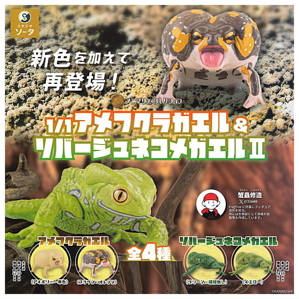 Animalier collection 1/1 Breviceps Adpersus & Waxy Monkey Tree Frog Part.2 [All 4 type set(Full Complete)]